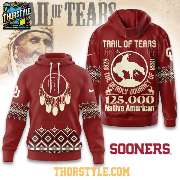 Oklahoma Sooners 2025 Native American Trail Of Tears Hoodie T-Shirt