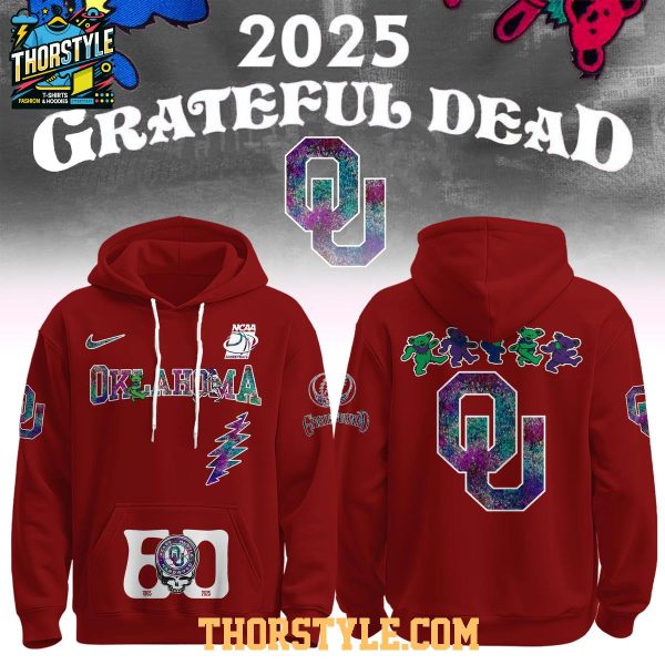 Oklahoma Sooners Men’s Basketball Grateful Dead 60th Anniversary Hoodie