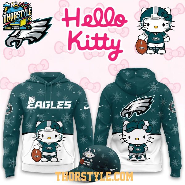 Philadelphia Eagles Hello Kitty Christmas Game Day 2025 Hoodie T-Shirt