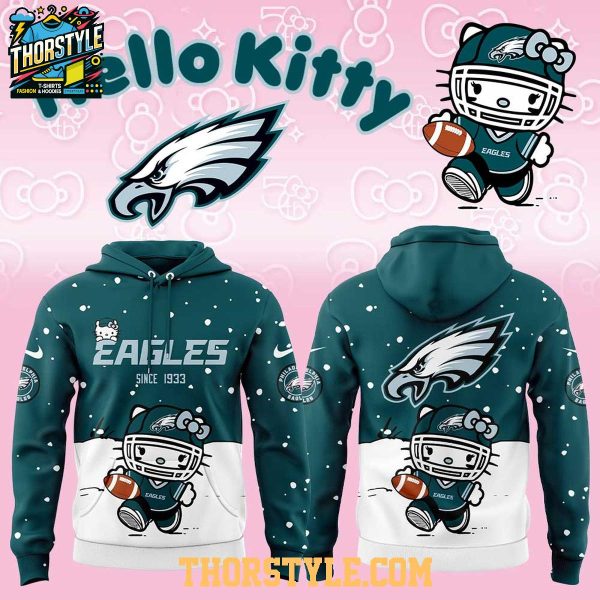 Philadelphia Eagles Hello Kitty Christmas Snow Day 2025 Hoodie T-Shirt