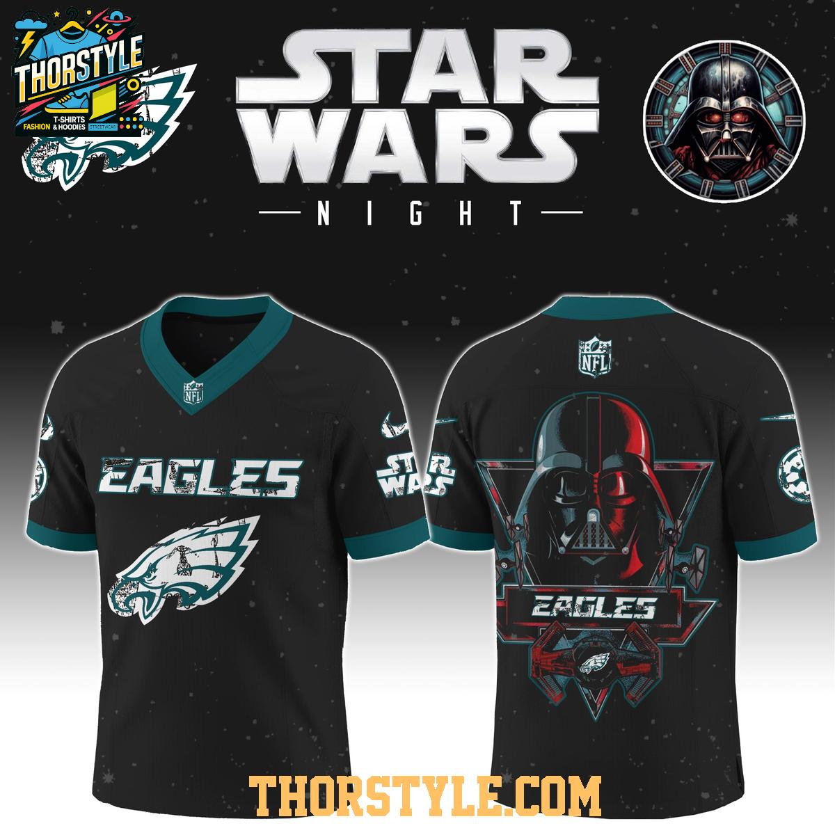 Philadelphia Eagles Star Wars Darth Vader 2025 Football Jersey Philadelphia Eagles Star Wars Darth Vader 2025 Football Jersey