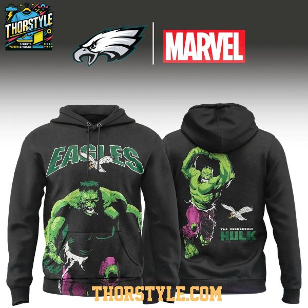 Philadelphia Eagles The Incredible Hulk 2025 Marvel x NFL Hoodie T-Shirt