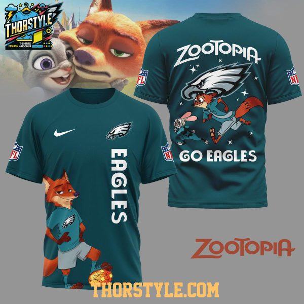 Philadelphia Eagles Zootopia NFL Crossover 2025 Christmas Hoodie T-Shirt