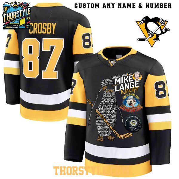 Pittsburgh Penguins Mike Lange Night Thank You 2025 Personalized Hockey Jersey