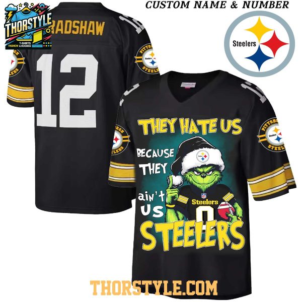 Pittsburgh Steelers Grinch They Hate Us Cause They Ain’t Us Football Jersey