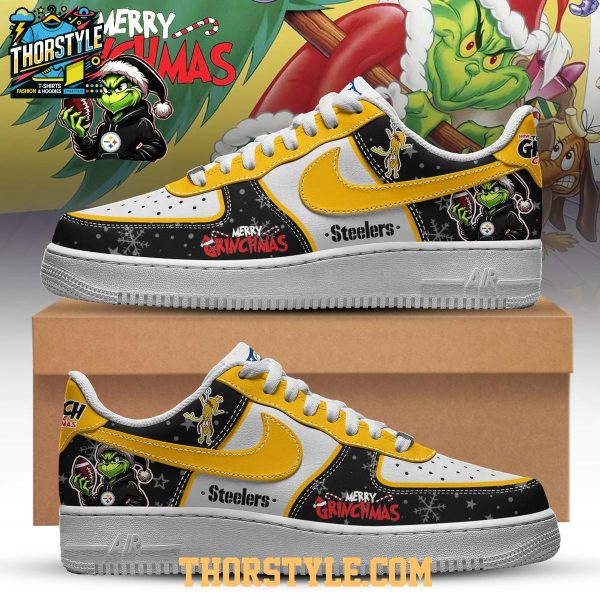 Pittsburgh Steelers Merry Grichmas Grinch Stole Christmas Air Force 1 Shoes