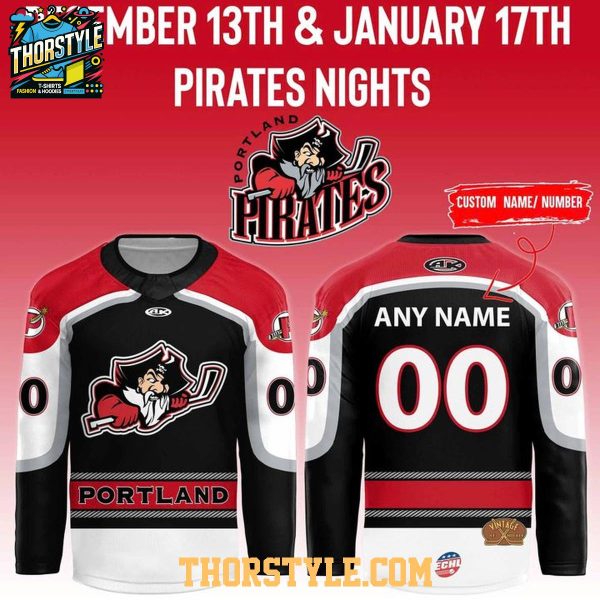 Portland Pirates Our Pirates Nights 2025 Celebrating Personalized Hockey Jersey