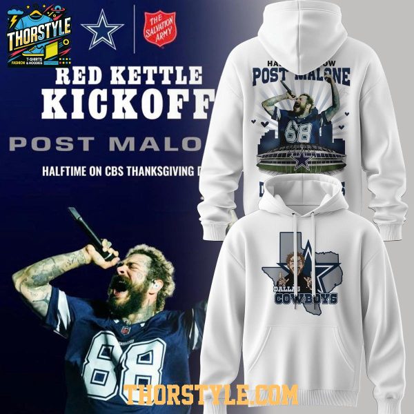 Post Malone Dallas Cowboys Red Kettle Kickoff 2025 Hoodie T-Shirt