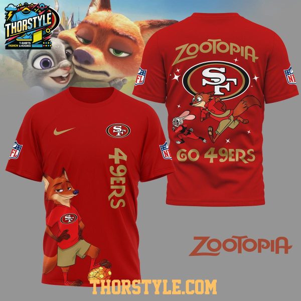 San Francisco 49ers Zootopia NFL Crossover 2025 Christmas Hoodie T-Shirt