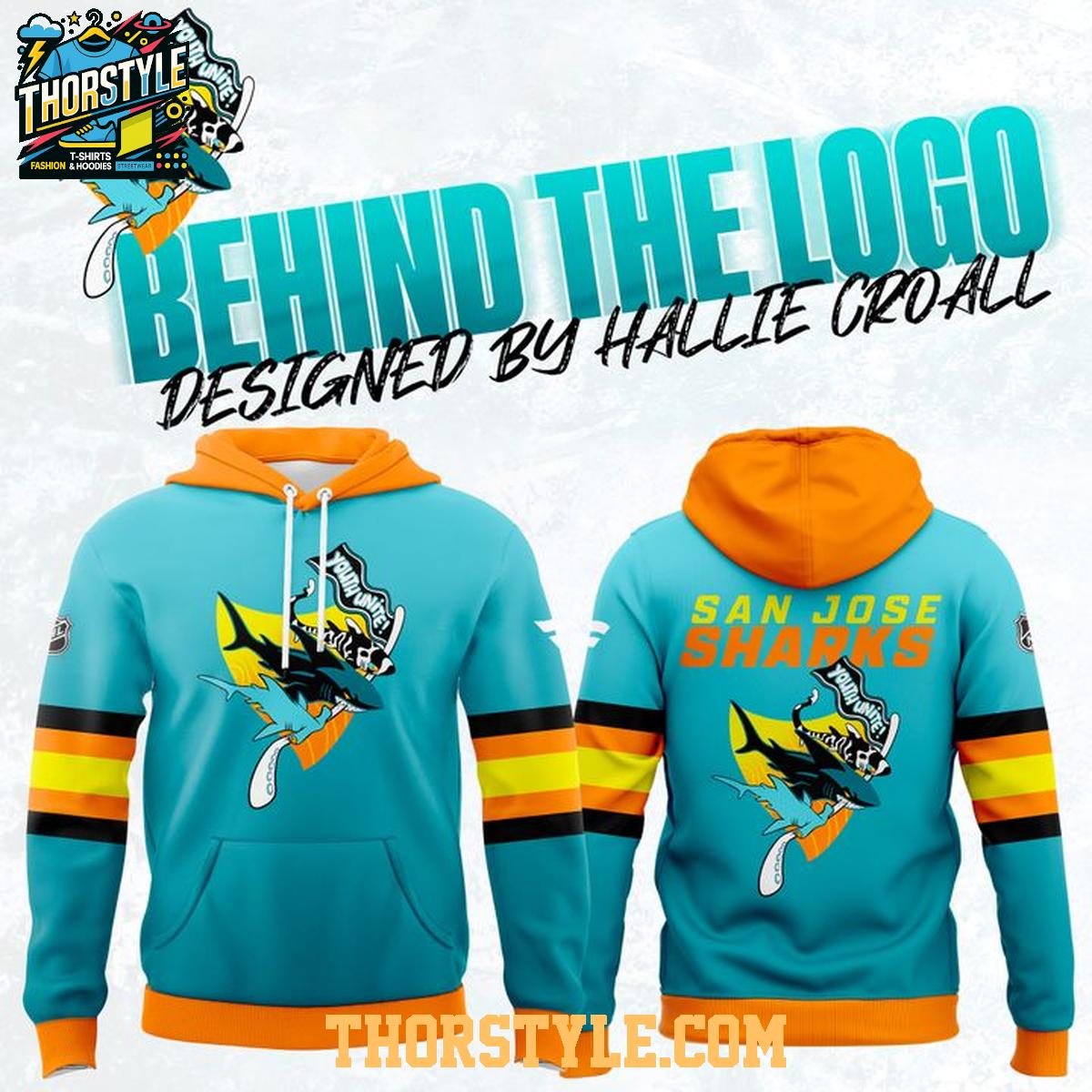 San Jose Sharks By Hallie Croall 2025-2026 Youth Unite Hoodie T-Shirt San Jose Sharks By Hallie Croall 2025-2026 Youth Unite Hoodie T-Shirt