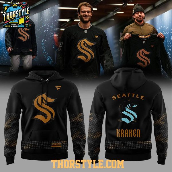 Seattle Kraken Military Appreciation Night 2025 Salute Hoodie T-Shirt