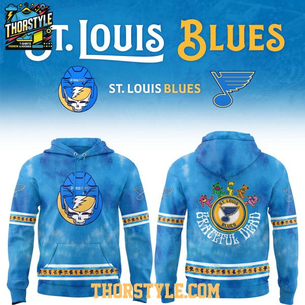 St. Louis Blues Grateful Dead 2025 Happy 60th Anniversary Hoodie T-Shirt