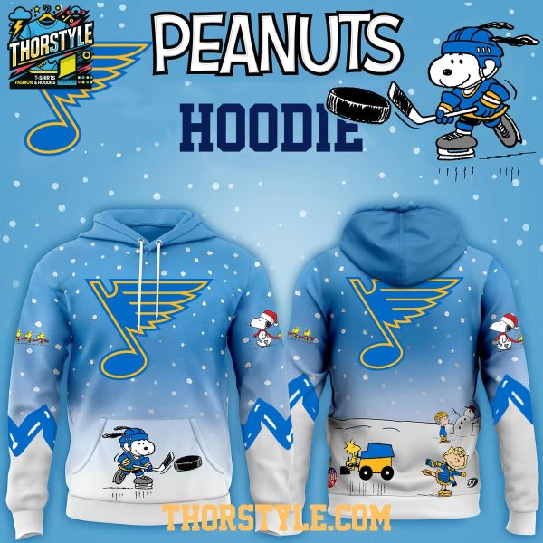 St. Louis Blues Peanuts Hockey Merry Snoopy X-Mas 2025 Hoodie T-Shirt
