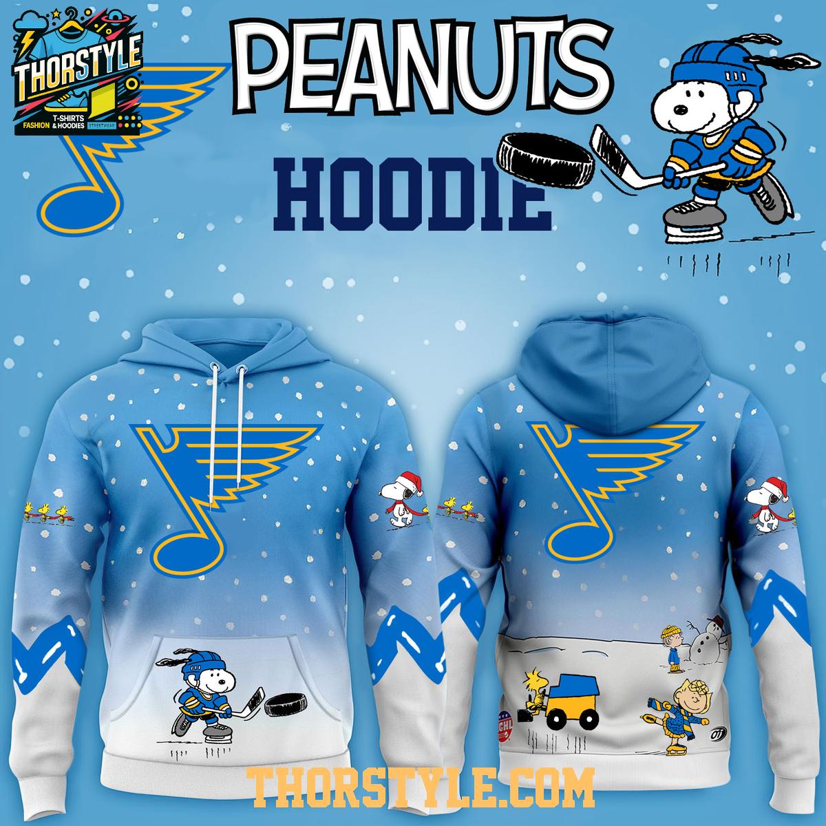 St. Louis Blues Peanuts Hockey Merry Snoopy X-Mas 2025 Hoodie T-Shirt St. Louis Blues Peanuts Hockey Merry Snoopy X-Mas 2025 Hoodie T-Shirt