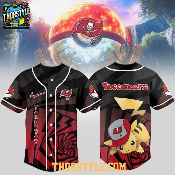 Tampa Bay Buccaneers 2025 Pokemon Trainers Pikachu Fight Baseball Jersey