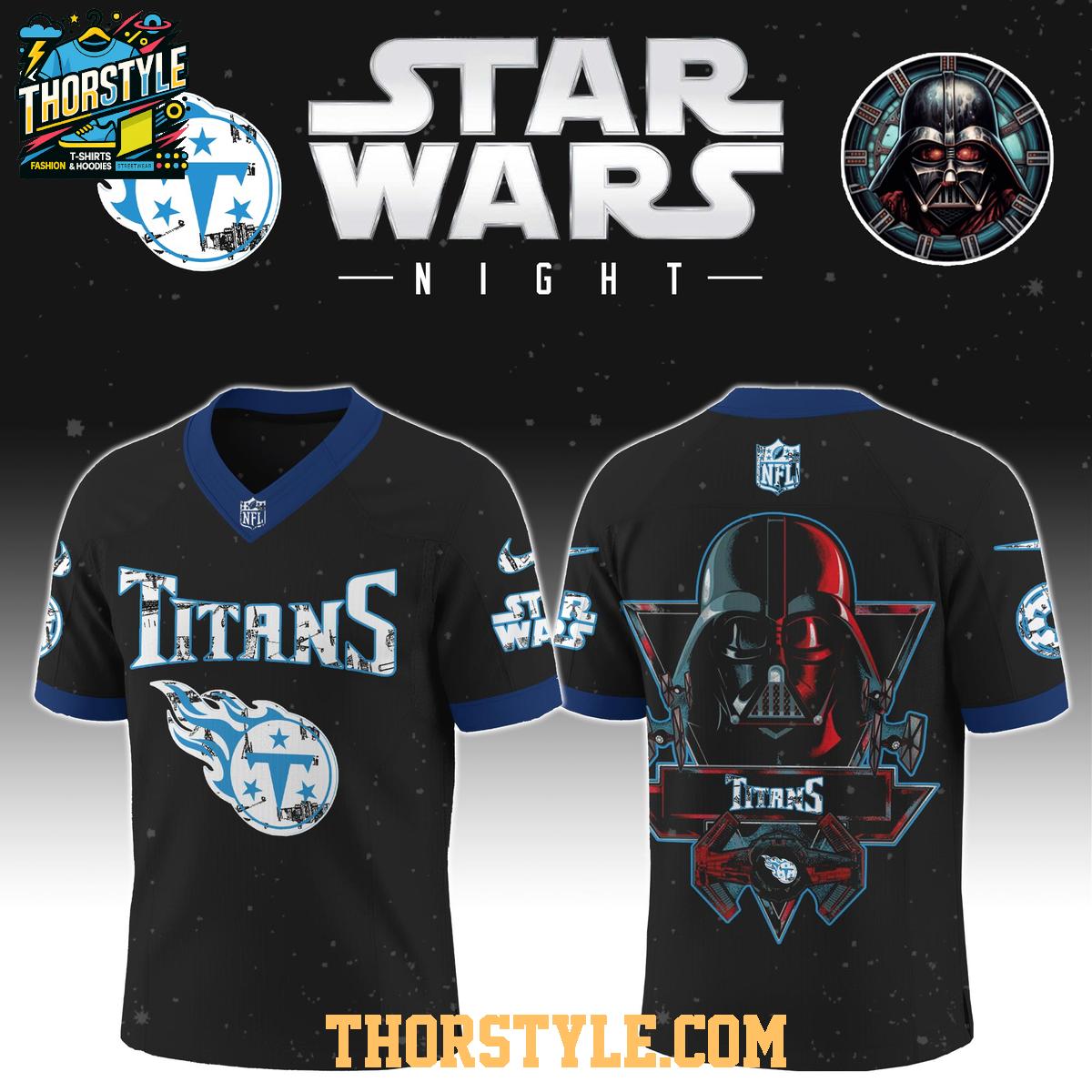 Tennessee Titans Star Wars Darth Vader 2025 Football Jersey Tennessee Titans Star Wars Darth Vader 2025 Football Jersey