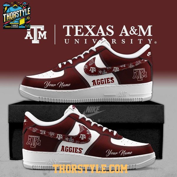 Texas A&M Aggies Freedom 2025 Gig ’em Personalized Air Force 1 Shoes