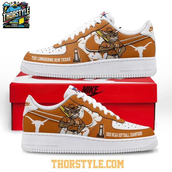 Texas Longhorns Run Texas 2025 Championship Personalized Air Force 1 Shoes