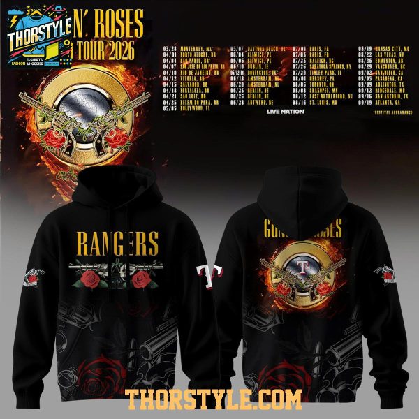 Texas Rangers MLB Guns N’ Roses World Tour 2026 Schedule Hoodie T-Shirt