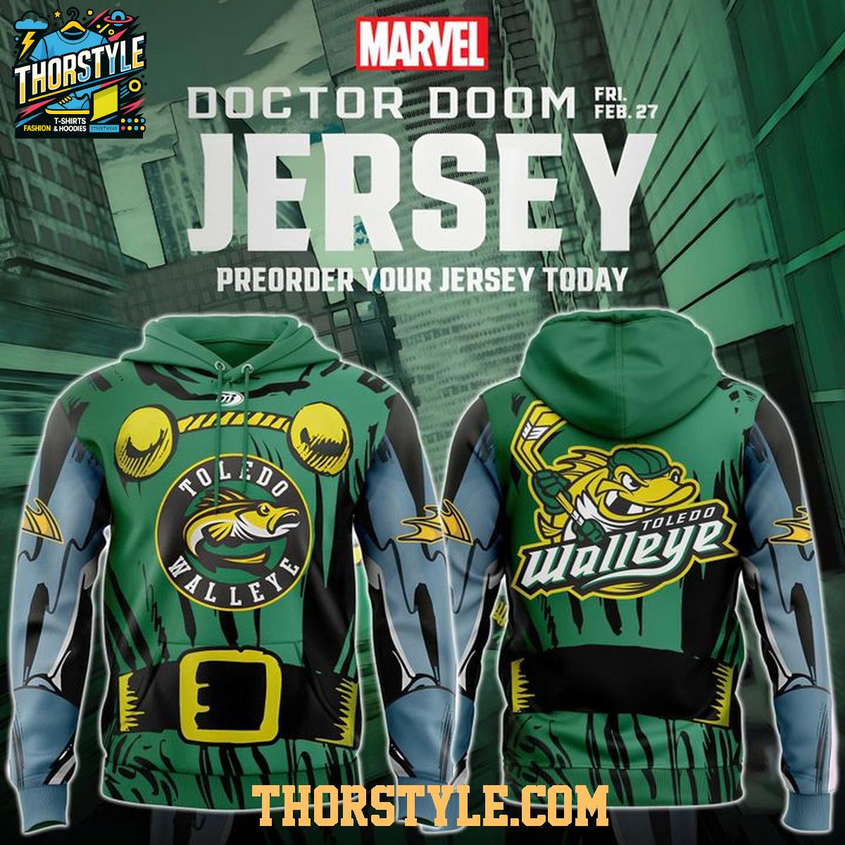 Toledo Walleye Marvel Doctor Doom 2025 Christmas Hoodie T-Shirt Toledo Walleye Marvel Doctor Doom 2025 Christmas Hoodie T-Shirt