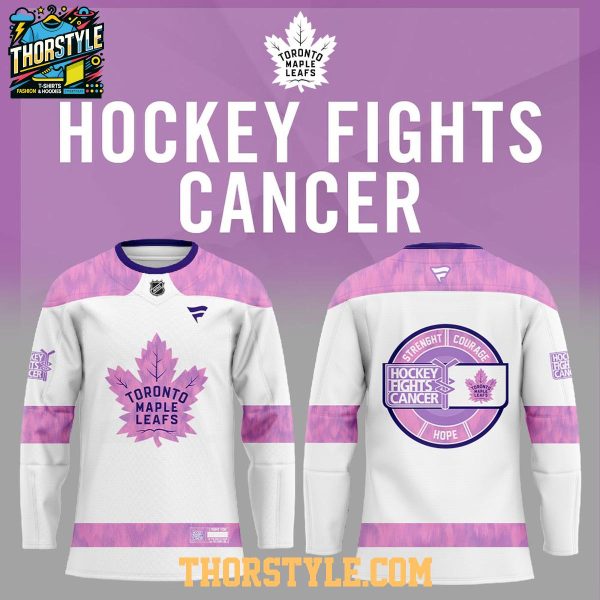 Toronto Maple Leafs Hockey Fights Cancer 2025 Christmas Hockey Jersey