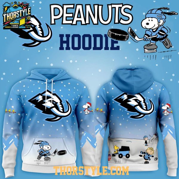 Utah Mammoth Peanuts Hockey Merry Snoopy X-Mas 2025 Hoodie T-Shirt