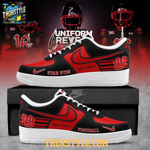 Utah Utes Black Throwbacks 2025 Personalized Air Force 1 Shoes