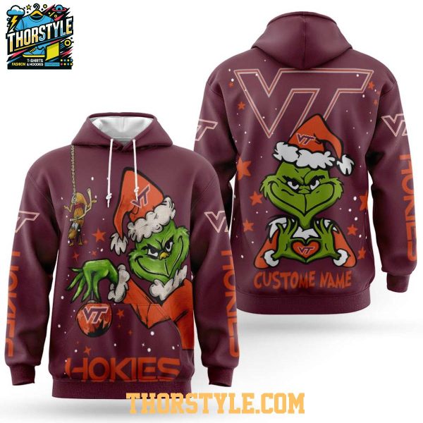 Virginia Tech Hokies Grinch Stole Christmas 2025 Personalized Hoodie T-Shirt