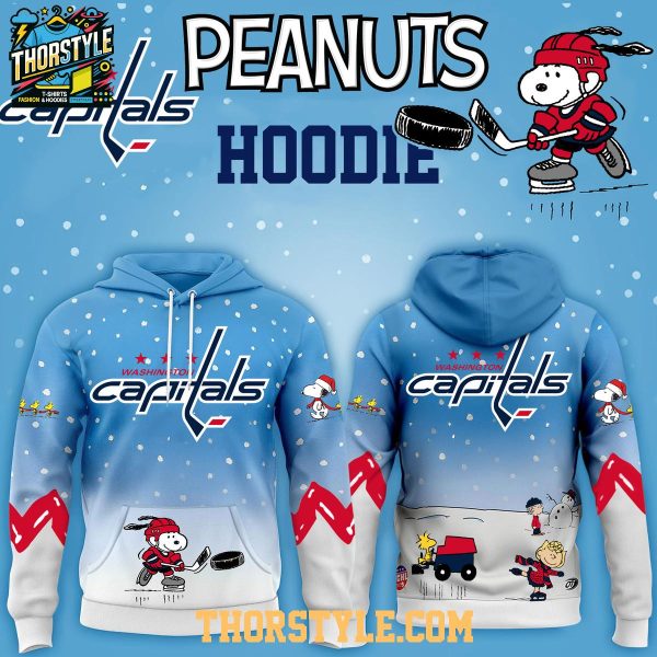 Washington Capitals Peanuts Hockey Merry Snoopy X-Mas 2025 Hoodie T-Shirt