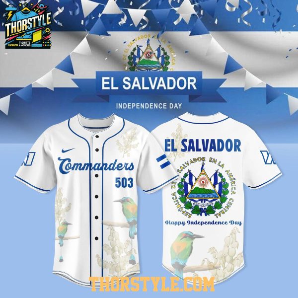 Washington Commanders El Salvador Independence Day Parade Baseball Jersey