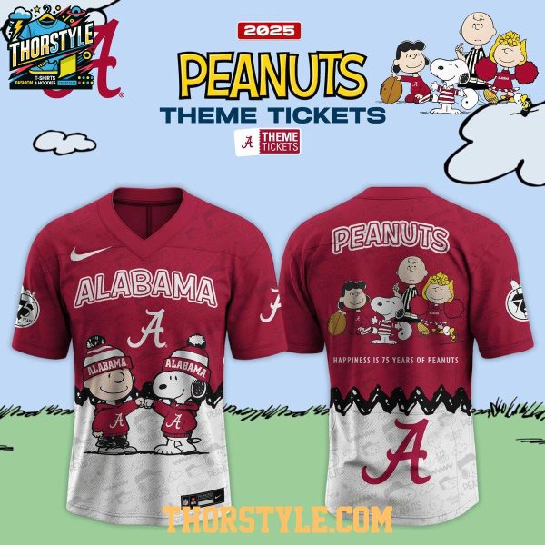 Alabama Crimson Tide Peanut X-Mas Gameday Personalized Football Jersey