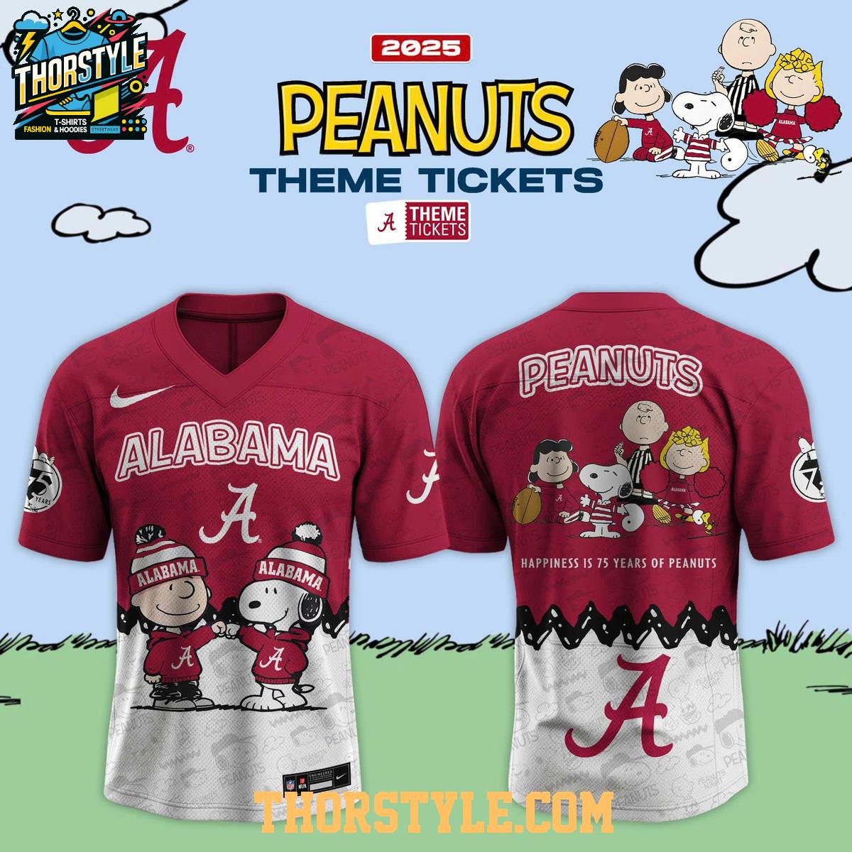 Alabama Crimson Tide Peanut X-Mas Gameday Personalized Football Jersey Alabama Crimson Tide Peanut X-Mas Gameday Personalized Football Jersey