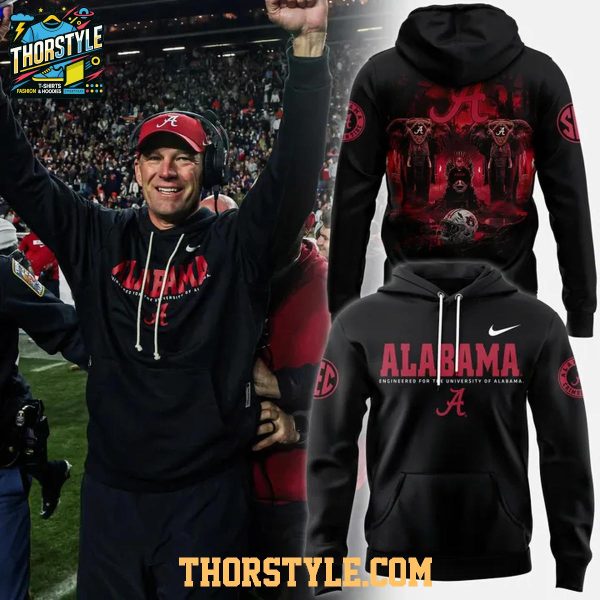 Alabama Crimson Tide Sideline Men Dri-FIT College 2025 Hoodie T-Shirt