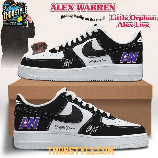 Alex Warren Little Orphan Alex Tour 2026 Personalized Black Air Force 1 Shoes
