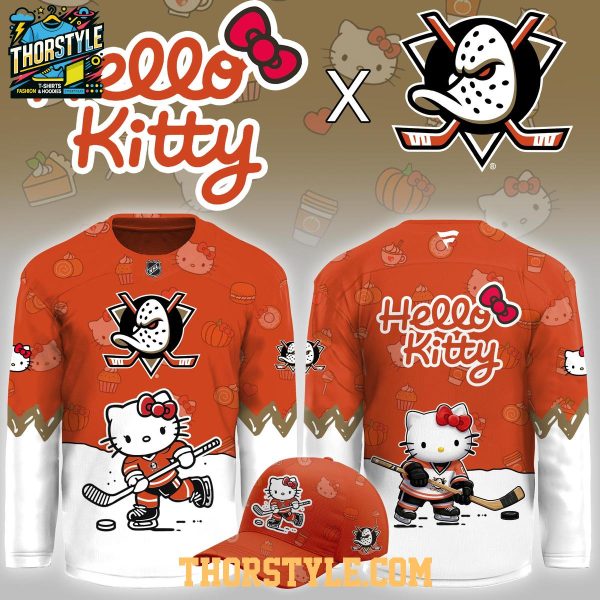 Anaheim Ducks Hello Kitty Night 2025 NHL Personalized Hockey Jersey