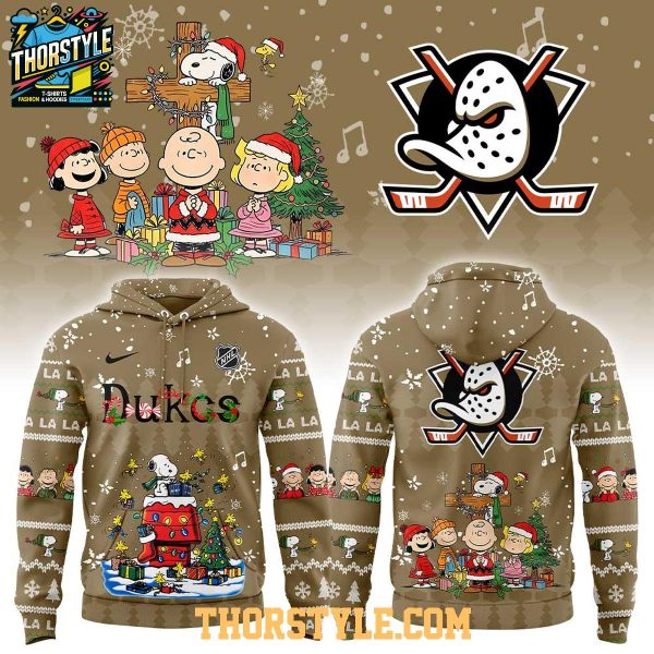 Anaheim Ducks Snoopy Holly Jolly Peanuts Christmas 2025 Hoodie Shirts