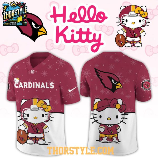 Arizona Cardinals Hello Kitty Christmas Gameday 2025 Personalized Football Jersey