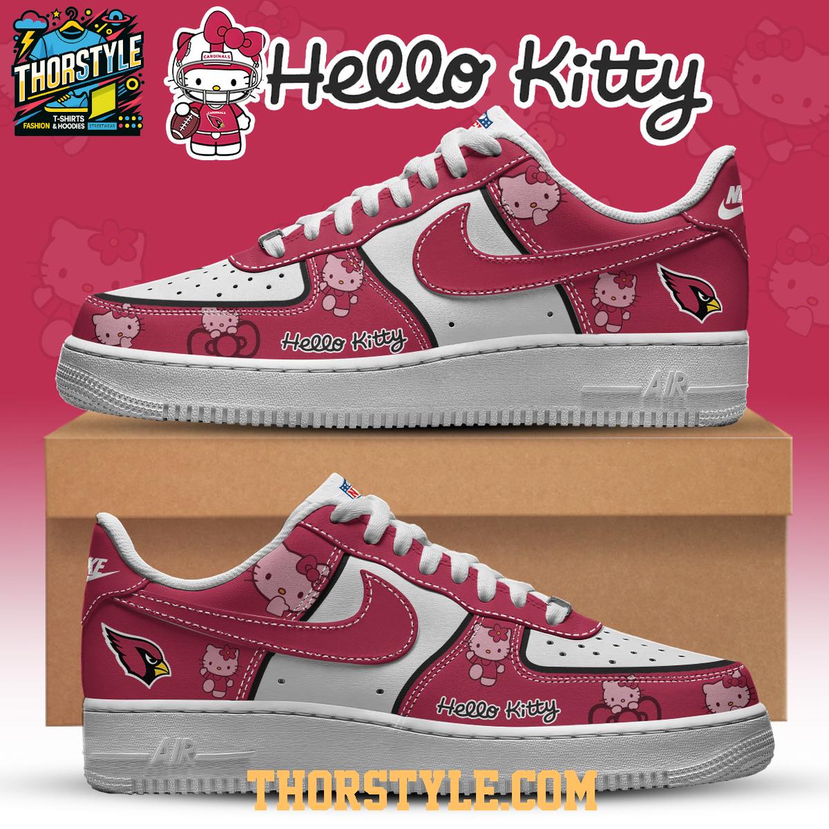 Arizona Cardinals Hello Kitty NFL 2025 X-mas Personalized Air Force 1 Shoes Arizona Cardinals Hello Kitty NFL 2025 X-mas Personalized Air Force 1 Shoes