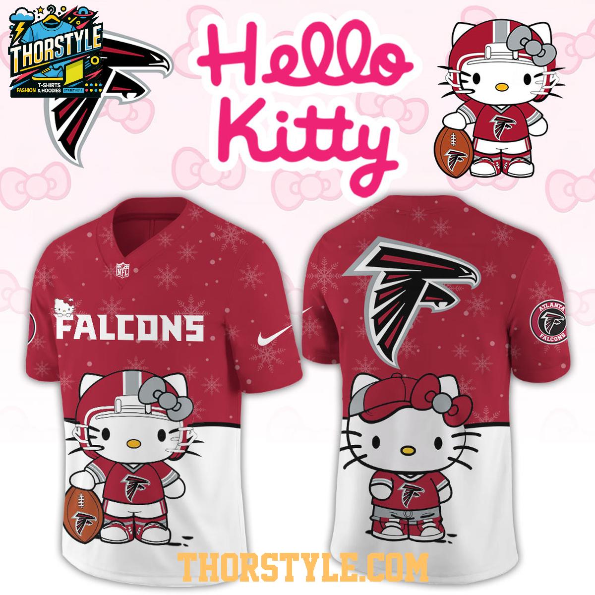 Atlanta Falcons Hello Kitty Christmas Gameday 2025 Personalized Football Jersey Atlanta Falcons Hello Kitty Christmas Gameday 2025 Personalized Football Jersey