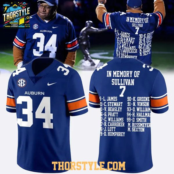 Auburn Tigers Bo Jackson In Memory Of Sullivan 2025 Football Jersey