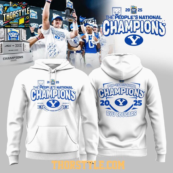 BYU Cougars 2025 Pop-Tarts Bowl Champions Celebrate Hoodie T-Shirt