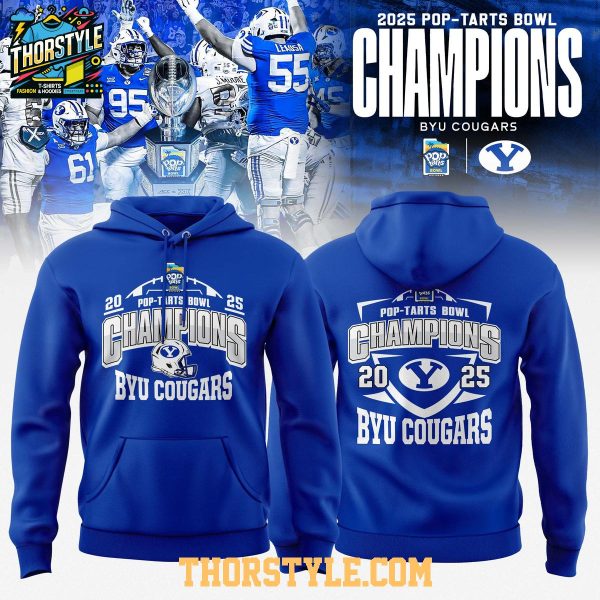 BYU Cougars 2025 Pop-Tarts Bowl Champions Celebrate Hoodie T-Shirt