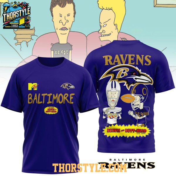 Baltimore Ravens Beavis And Butt-Head 2025 Hoodie T-Shirt