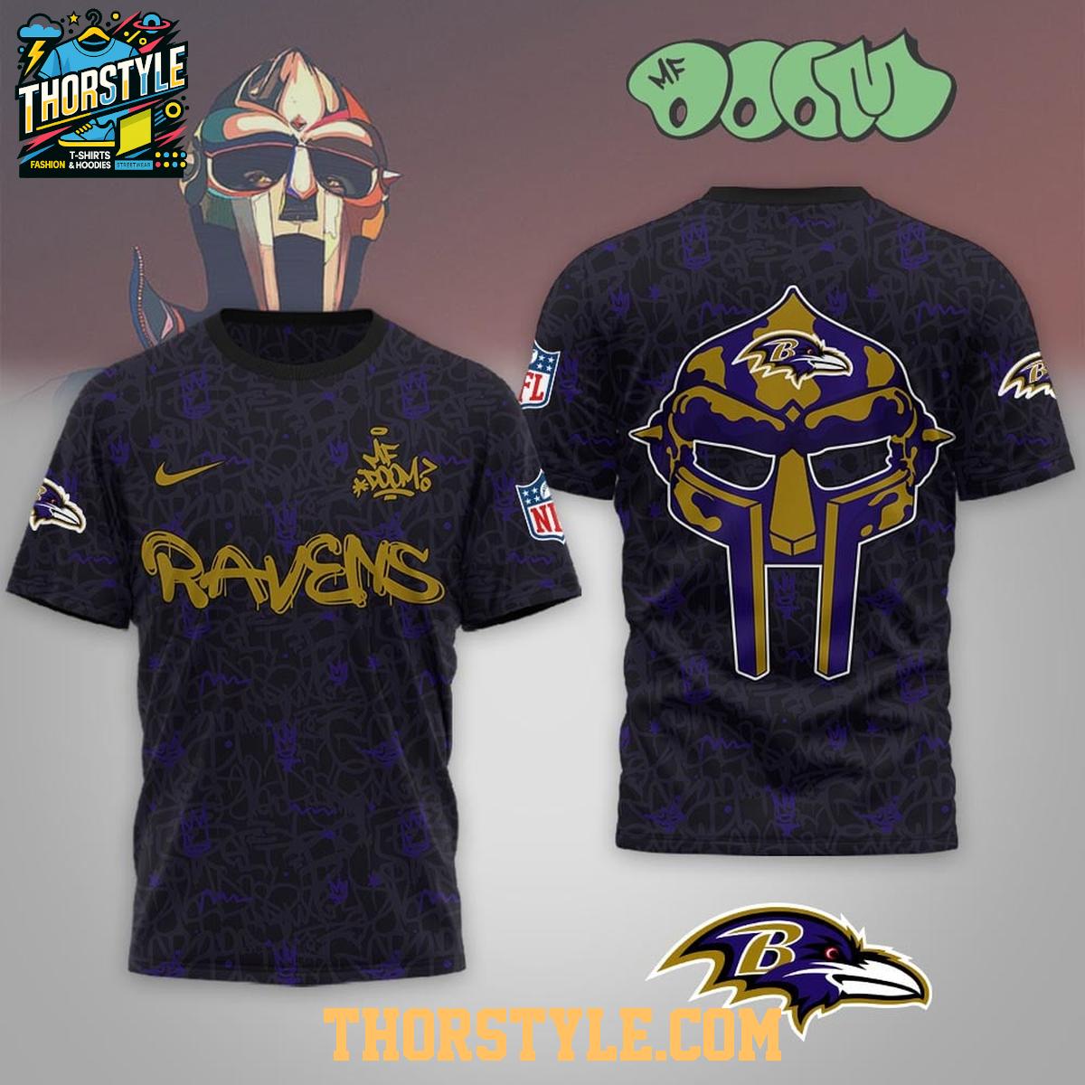 Baltimore Ravens MF Doom Tribute Tour 2026 Hoodie T-Shirt Baltimore Ravens MF Doom Tribute Tour 2026 Hoodie T-Shirt