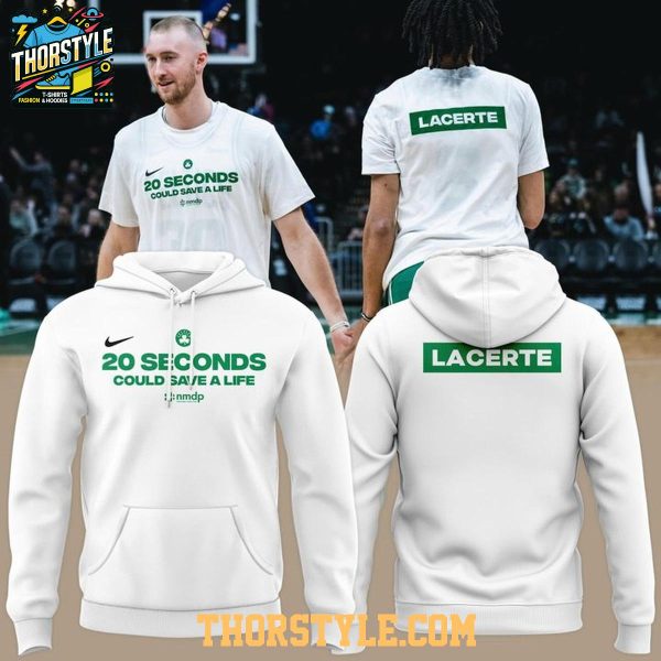 Boston Celtics 20 Seconds Could Save A Life 2025 Campaign Hoodie