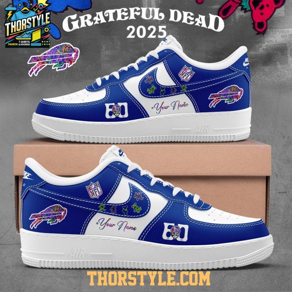 Buffalo Bills Grateful Dead 60th Anniversary Personalized Air Force 1 Shoes