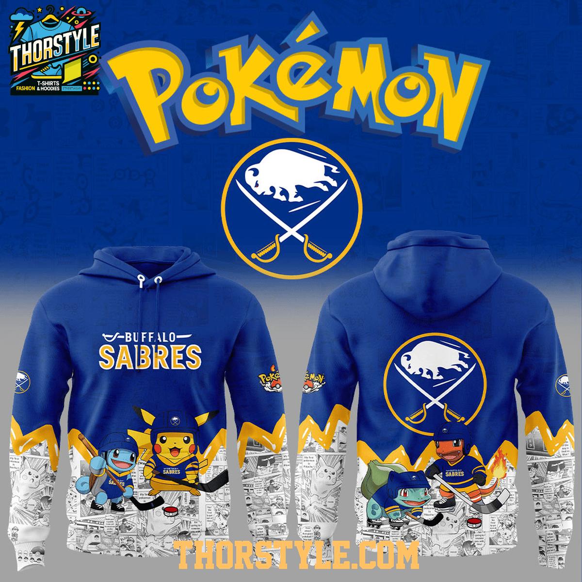 Buffalo Sabres Pokémon x NHL Trainers Hoodie T-Shirt Buffalo Sabres Pokémon x NHL Trainers Hoodie T-Shirt