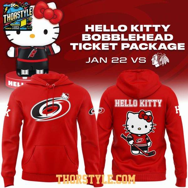 Carolina Hurricanes Hello Kitty 2026 Bobblehead Match Hoodie T-Shirt