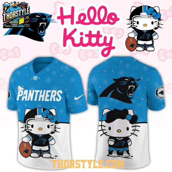 Carolina Panthers Hello Kitty Christmas Gameday 2025 Personalized Football Jersey