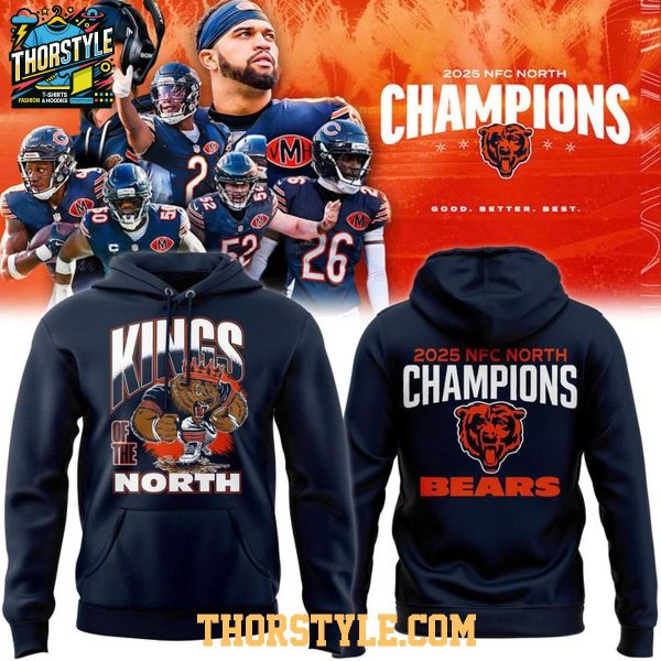 Chicago Bears NFC North Champions 2025 King Of The North Hoodie T-Shirt
